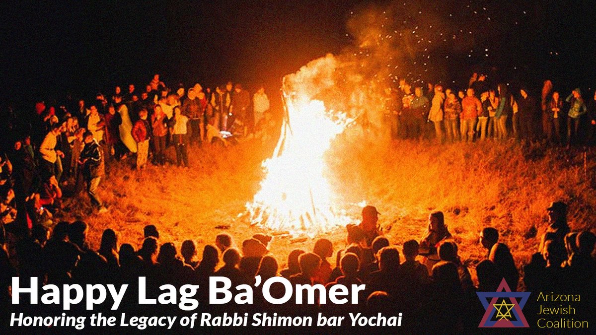 Happy Lag BaOmer to our Arizona Jewish community!

Let's celebrate the light and joy of this special holiday, and honor the legacy of Rabbi Shimon bar Yochai.

May this festive occasion bring warmth and happiness to all of our families and friends. #LagBaOmer
