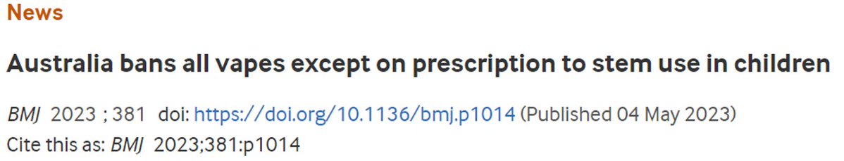 Neighboring countries but with opposite policies on e-cigs: NZ will ban combustion cigs and derestrict e-cigs. Australia will restrict e-cigs to prescription only. Who is right? #ecigresearch @crottyalexander @IlonaJ2016 @FrankS1956 @KambezBenam @copd_inet @FDATobacco