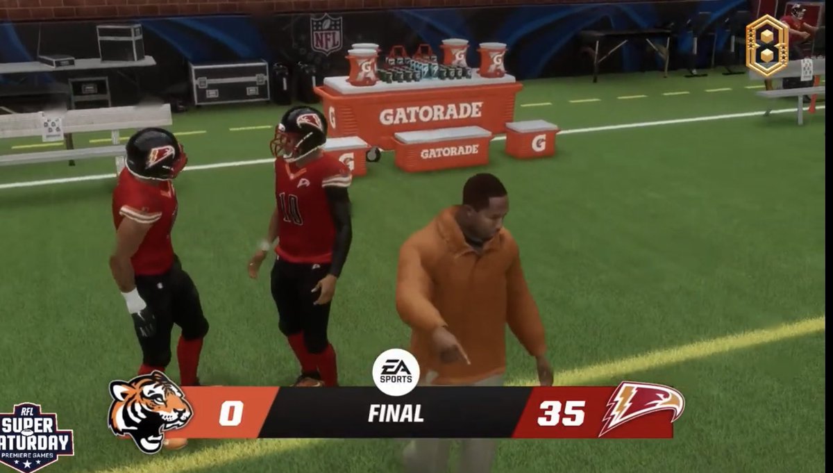 RFLStatsInfo's tweet photo. Since Season 5: 
The Thunderbirds have faced the Tigers 8 times and have gone 7-1 in those matchups with 
3 Shutouts
2 30+ point shutouts 
1 40 pt shutout
DOMINATION https://t.co/HWJ8GPScMK