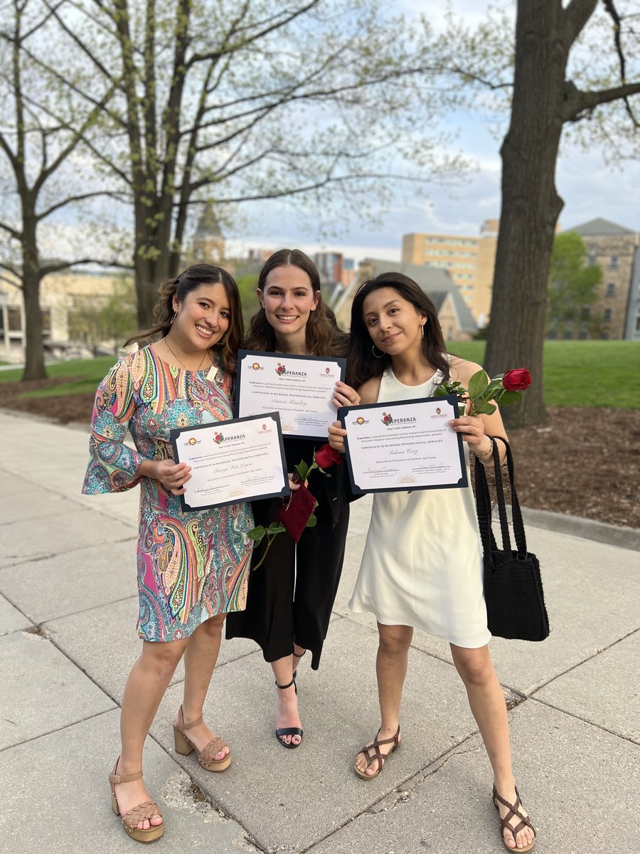 We want to congratulate three of our 3rd year PhD students for graduating the Esperanza program. Esperanza is a Centro Hispano of Dane County and UW-Madison School of Education partnership funded by the Wisconsin Partnership Program. Visit  esperanza.wisc.edu to learn more!