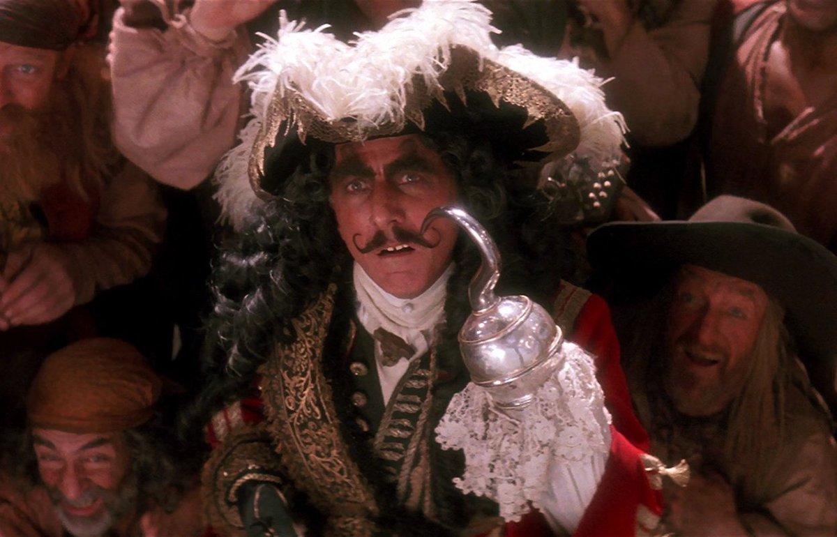 Dustin Hoffman is absolutely brilliant as Captain Hook! #DustinHoffman #Hook #CaptainHook #PETERPAN #Hook1991 #90sfilm #StevenSpielberg