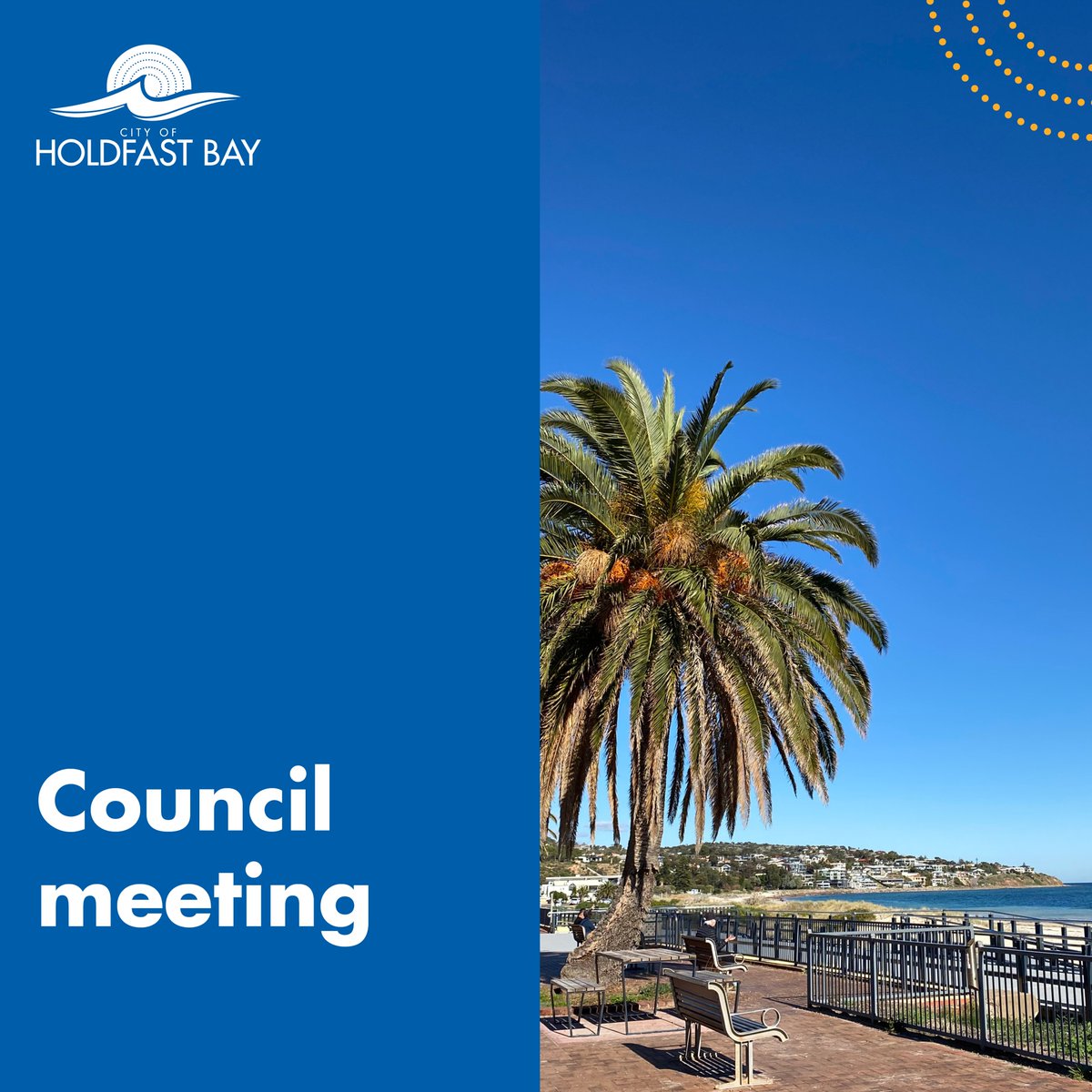 Agenda for tonight's Holdfast Bay council meeting on 9 May 2023. The meeting will be held at the Glenelg Town Hall starting at 7pm. 
 
bit.ly/Council-meetin…