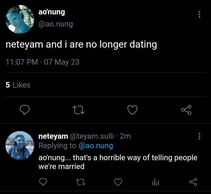 they're married and in love your honor!
#aonunete