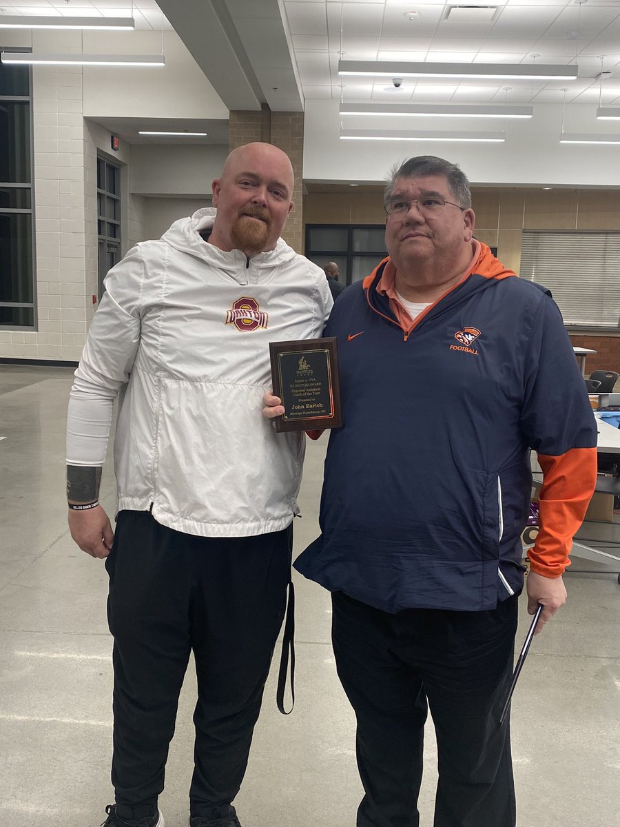 Congratulations to our Assistant Head Coach John Earich <a href="/EarichJohn/">John J Earich</a> for receiving the Broyles Award for the Region 4 Assistant Coach of the Year given by the <a href="/CFCAVAFB/">Commonwealth Football Coaches Association</a>. #TOGETHER