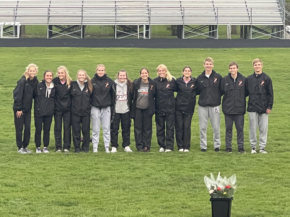 We finally got a home track meet in on Friday! Our Senior track athletes were honored their last career home meet.