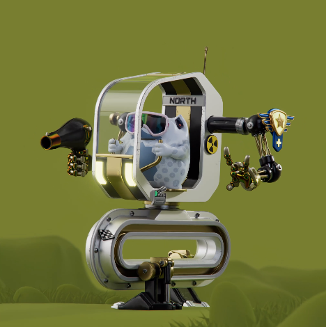 DoiNFT's tweet photo. Who's gonna win? 
Some hairy Box Bird or a Fat Fox on mech suit with a hair dryer?

@BlockOwls #NFTs https://t.co/NXNDFR9u3l