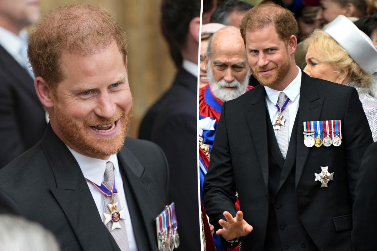 PageSix's tweet photo. ‘Cheerful’ Prince Harry came off ‘cocky’ at coronation: body language expert https://t.co/hvmOqCIXZT https://t.co/xG6WLkT93Z