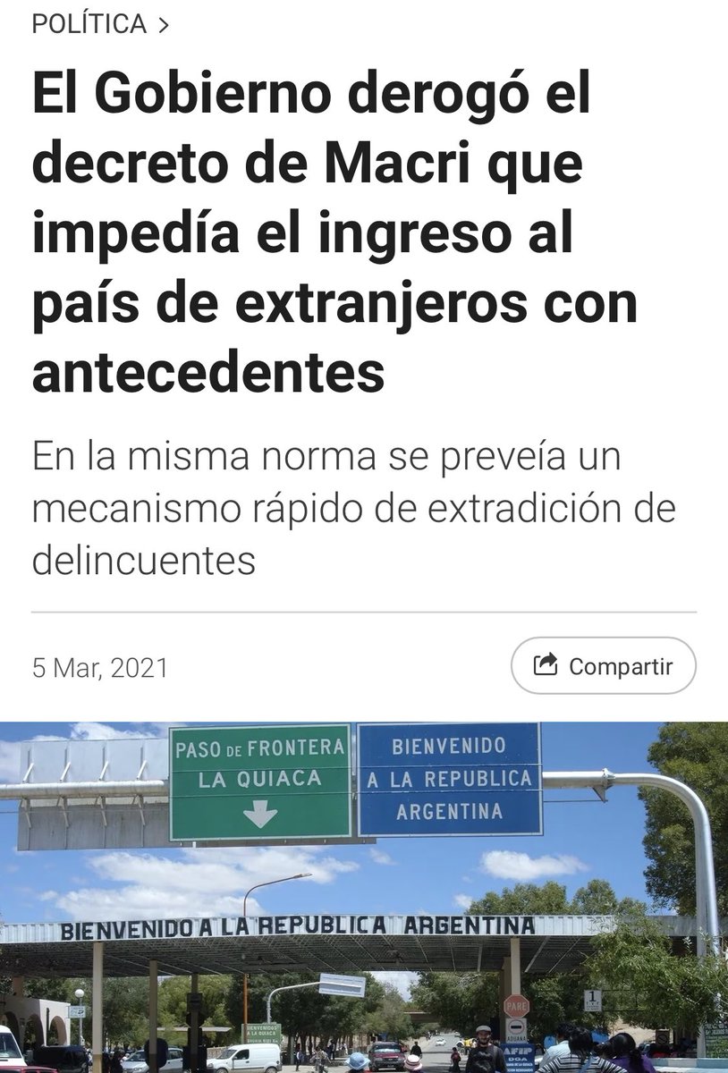 Jofa2010's tweet photo. #Memoria 
Solo para que recuerden que no solo liberaron a más de 6.000 presos sino que además derogaron un decreto de Macri que impedía el ingreso al país de extranjeros con antecedentes. https://t.co/Q5dzZtCFZ7