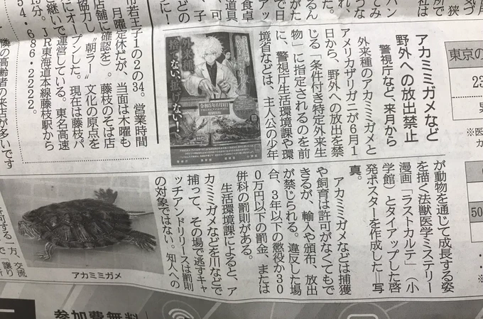 今朝の産経新聞に載ってたそうです!