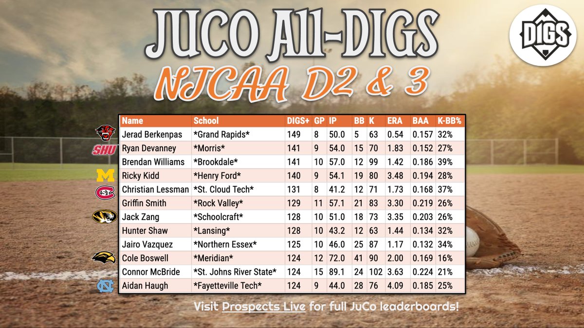 DigsPitcher's tweet photo. Combined "All-DIGS" squad for #JUCOPRODUCT NJCAA Divisions 2 &amp; 3. I'll be the first to admit this group often doesn't get the same love &amp; attention as D1, but it's not for lack of talent. These guys will impact 4-year (and maybe pro) programs next year. https://t.co/Eaakx0MFJY