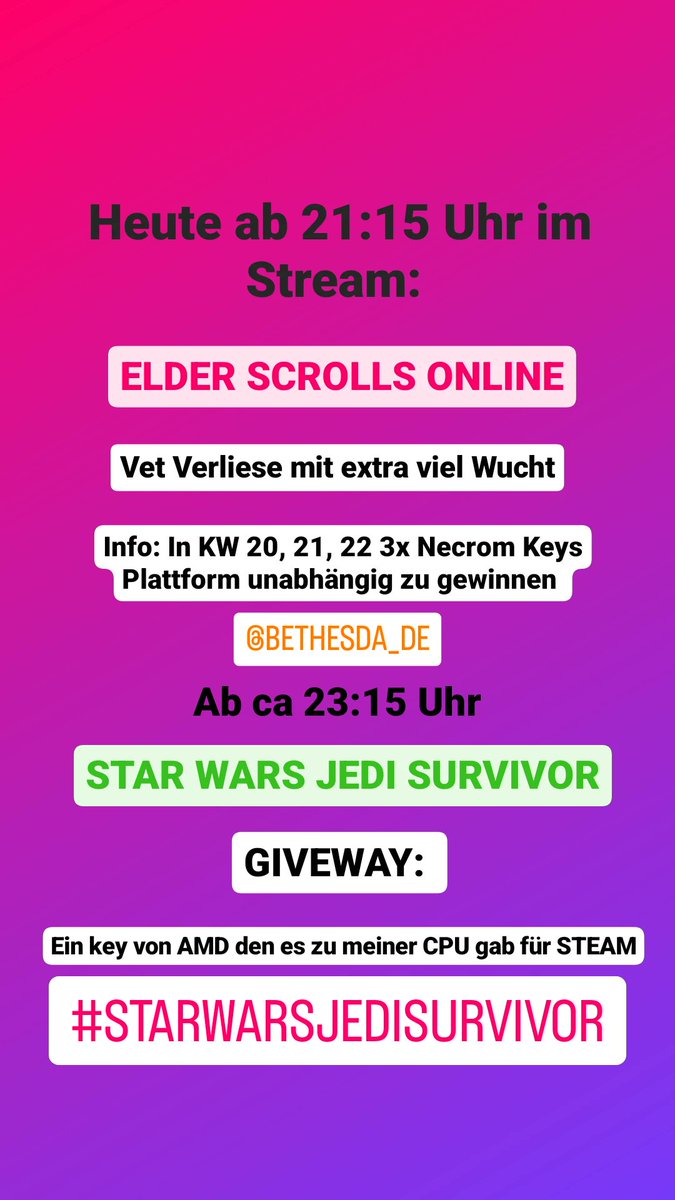 wuchtdrescher's tweet photo. Siehe Bild heute im Stream ab 21:15 Uhr ich freue mich auf euch ❤️
https://t.co/ueKiTYmRrN
#TwitchDE #twitchstreamern #twitchaffiliate #smallstreamer #ESOFam #StarWarsJediSurvivor #Giveaway https://t.co/gaUGXCuugF