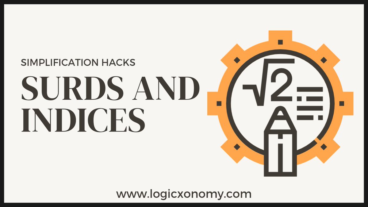 logicxonomy's tweet image. Surds and indices concepts
logicxonomy.com/surds-and-indi…
Book demo class now
#logicxonomy #mathtricks #exams