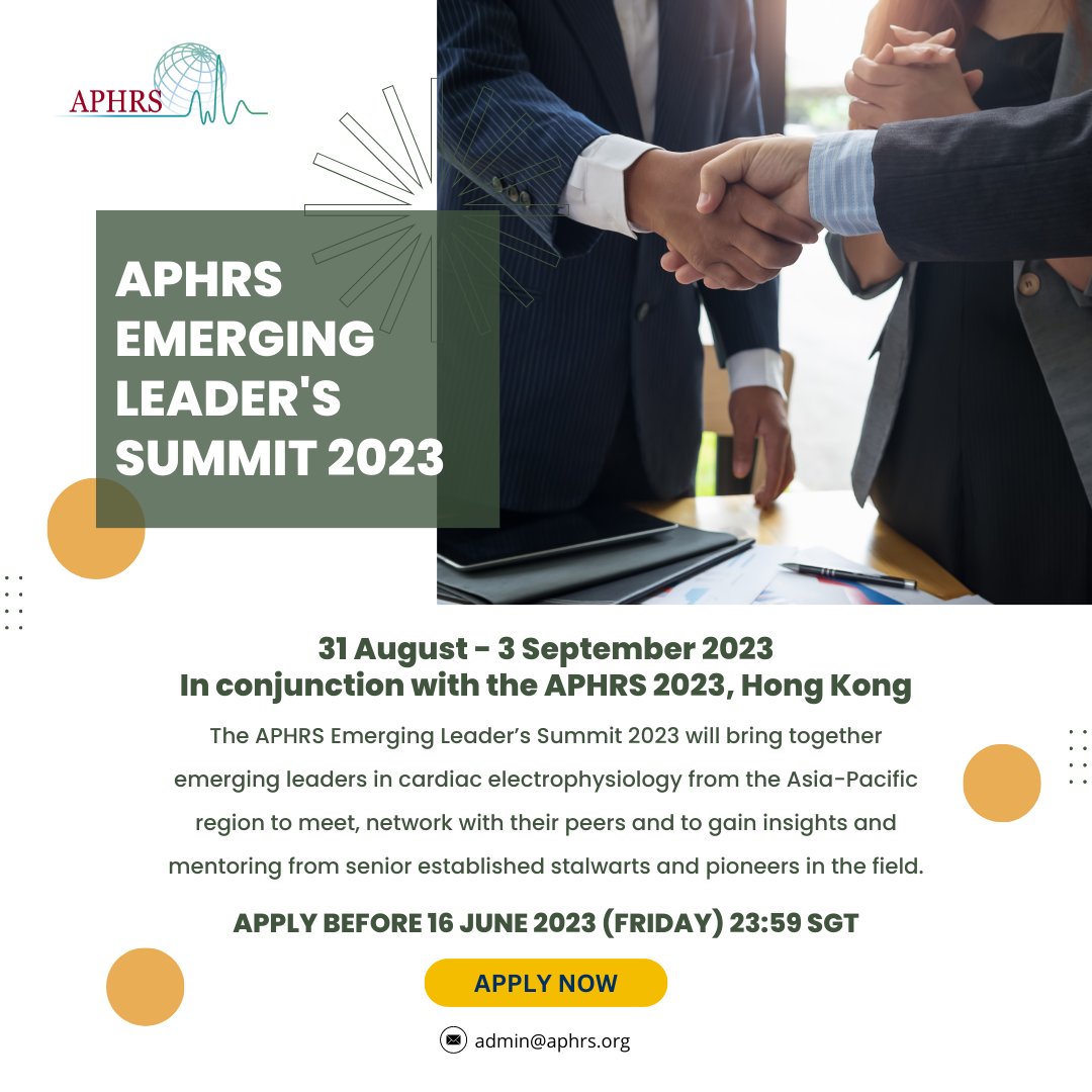 We are now accepting applications for the APHRS Emerging Leader's Summit 2023! Kindly read more at aphrs.org/news/626-call-…