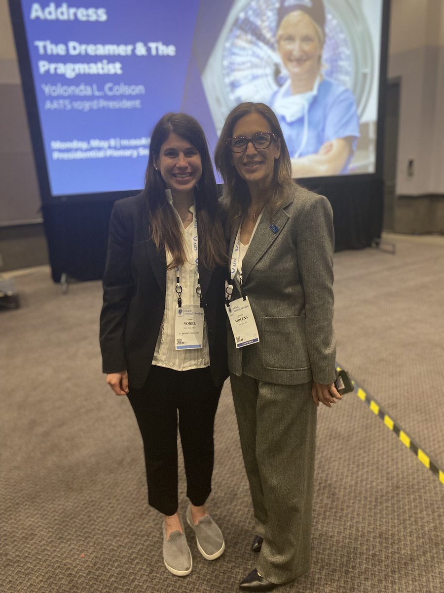 So privileged to call @WomenInThoracic President Dr. @daniela_molena my mentor and to get to be a part of this inspiring community of women CT surgeons! #AATS2023