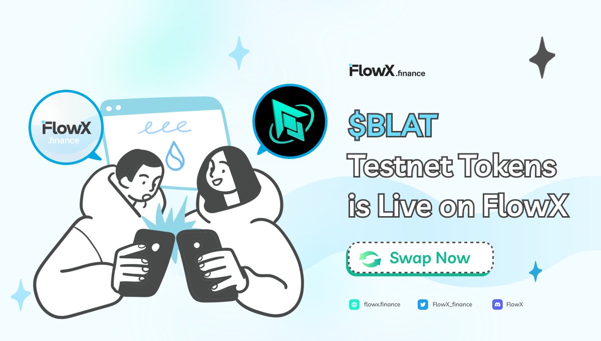 Our big partner <a href="/BeLaunch_/">BeLaunch</a>  has joined FlowX Testnet!🌊 

$BLAT  Testnet tokens is Live on <a href="/FlowX_finance/">FlowX Finance 🦓</a>
. $BLAT traders will have the chance to get FlowX IDO WLs  

👉Join our WL giveaway on x.com/BeLaunch_/stat…

📍Swap now at testnet.flowx.finance/swap 

#Sui #SurfTheFlow