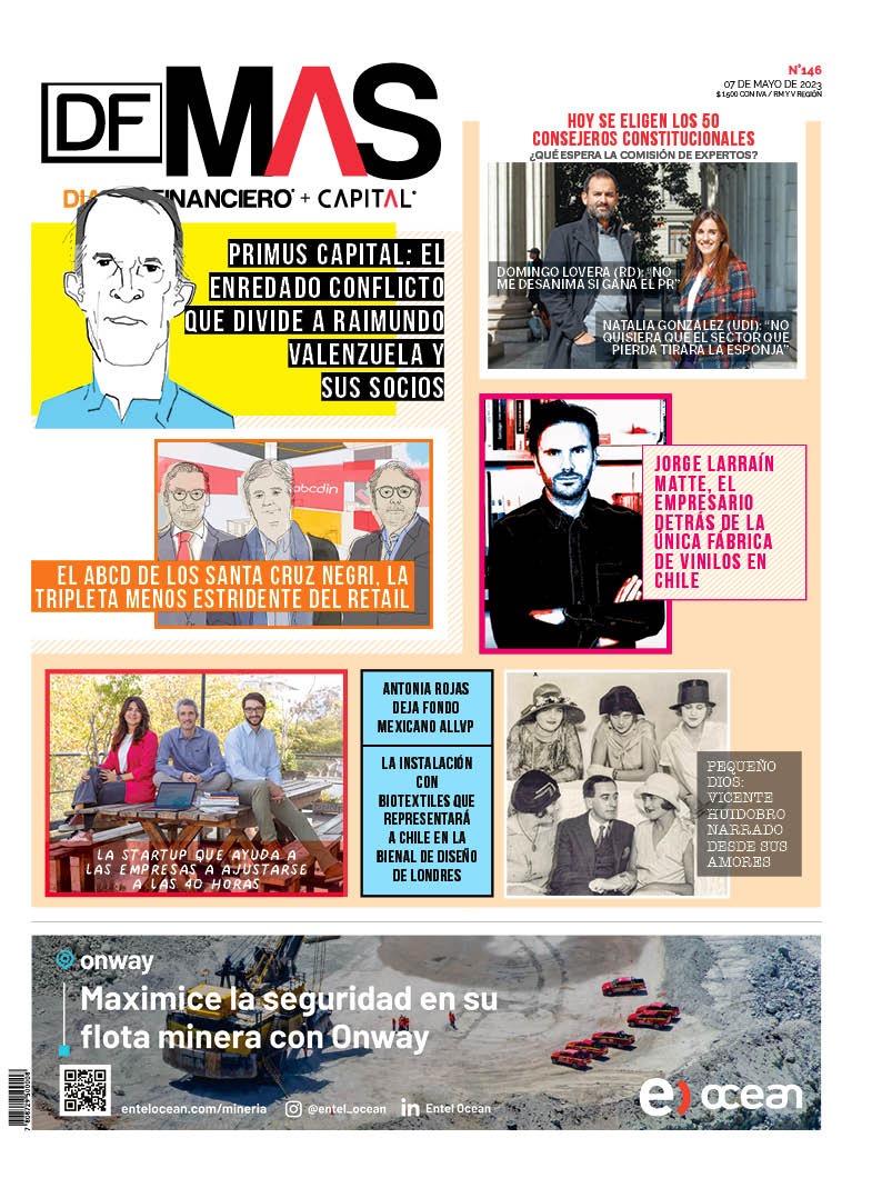 DFMas's tweet photo. 📰 En la edición Nº146 | El conflicto de Primus Capital; El ABCD de los Santa Cruz Negri; Antonia Rojas deja #ALLVP; La única fábrica de #vinilos en Chile y mucho más.
📲 Lee nuestra edición completa en nuestro papel digital https://t.co/3ozbXK4mmZ https://t.co/FlgHlqKZEl