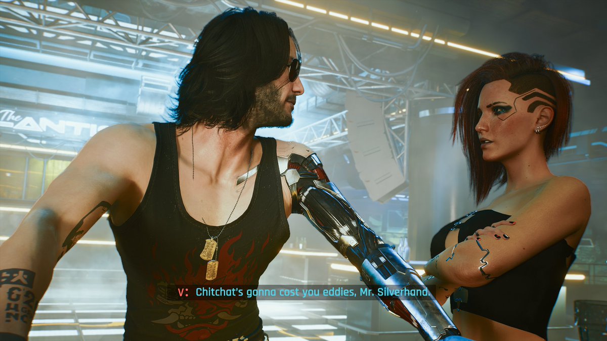 Hopaylight's tweet photo. Atlantis, Japantown.
Rogue recommended a new candidate for his troublemaking gigs, so Johnny decided to meet the petty merc in his place.
(Just some #2023AU )
#johnnysilverhand #femaleV #Silverv #cyberpunk2077 #cp2077 #VirtualPhotography #johnnyxv #Valerie https://t.co/C4eSbkejDF