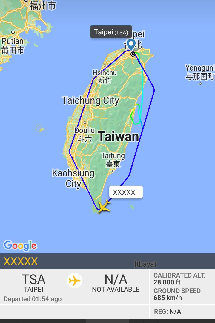 [情報] 騰雲環台飛行中