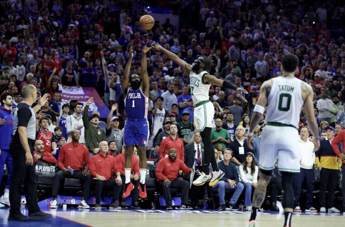 James Harden tossed, Joel Embiid almost thrown out as 76ers push Nets to  brink - The Boston Globe