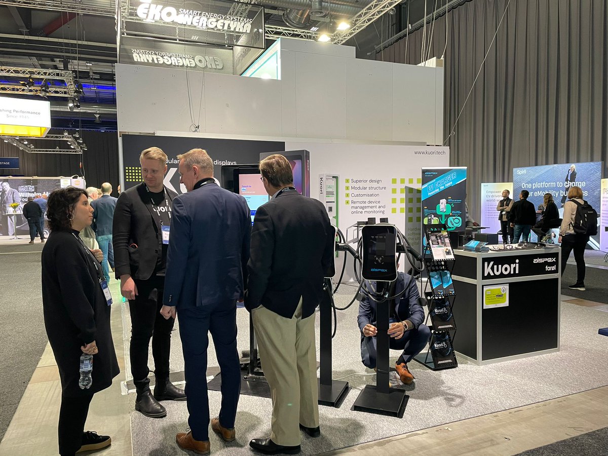 KuoriOy's tweet image. THANK YOU, @nordicevs, last week! Our payment kiosk solution, with a larger touch screen and an innovative, user-friendly solution serving several chargers at a site, introduced a convenient card payment terminal integration #evchargingsolutions #evcharging