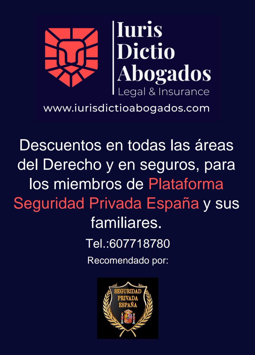 PLATAFORMA SEGURIDAD PRIVADA ESPAÑA tweet media