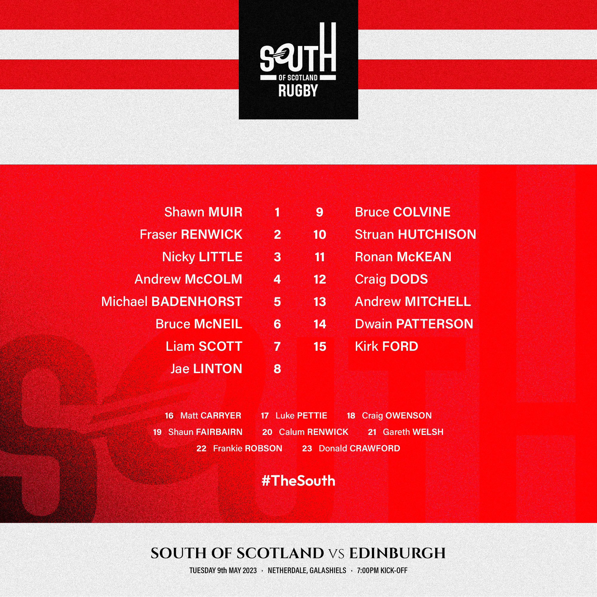 South Of Scotland Rugby On Twitter Here Is The 23 Man Squad For The south-of-scotland-rugby-on-twitter-here-is-the-23-man-squad-for-the
