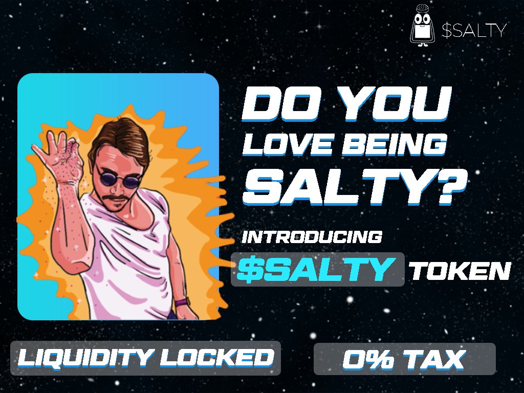 We're just getting started, and things are about to get extra $Salty 🔥🧂
#StaySalty