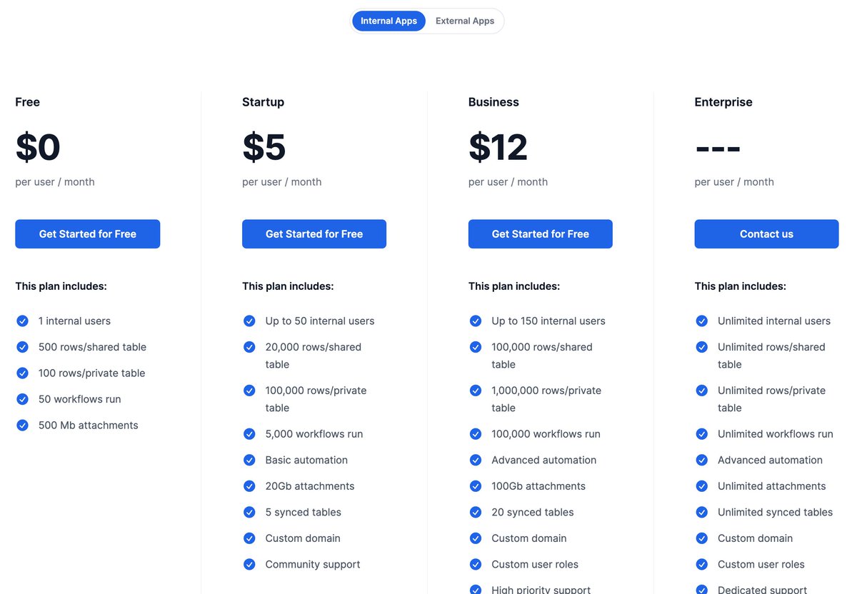 UseStarion's tweet photo. New Pricing is rolling out soon. Tell us what you think
#NoCode https://t.co/P5ZcYIwczs