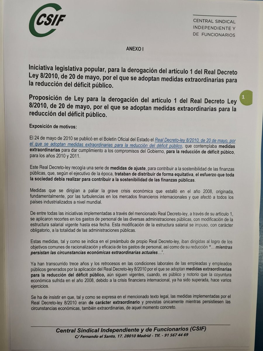 CSIFnacional's tweet image. Hoy presentamos en el @Congreso_Es una Iniciativa Legislativa Popular para que los #EmpleadosPúblicos recuperen las pagas extras íntegras.

#CSIF es el único sindicato que siempre ha defendido en la negociación la derogación de estos recortes.

Apoya con tu firma esta iniciativa.