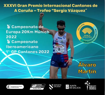 Confirmada la participación de <a href="/Alvaroatletismo/">Álvaro Martín Uriol</a> en #GPCantones23
Vigente Campeón de Europa🇪🇺 de 20Km