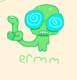 froggishpaint's tweet photo. new guy just dropped, his name is Ermm.

also i drew a tree and some nachos. this was done in a drawpile where a friend hastily grabbed the drawings and used them as assets to make a cobbled together game https://t.co/dOBKmtEVNP
