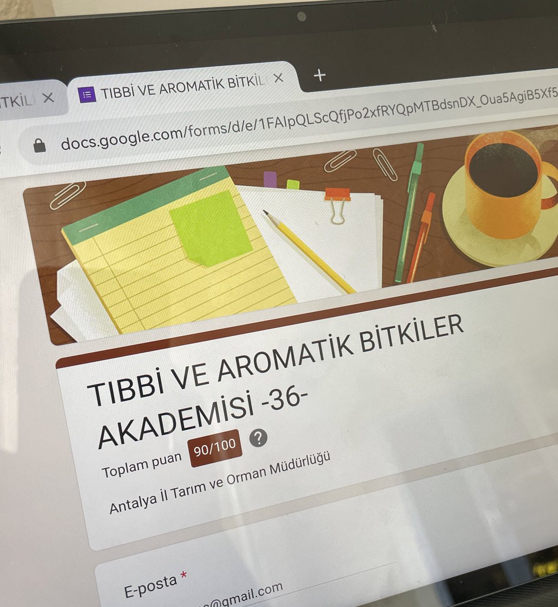 36. Sınav sonucu 

#Tabakademisi #GelecekTarımda