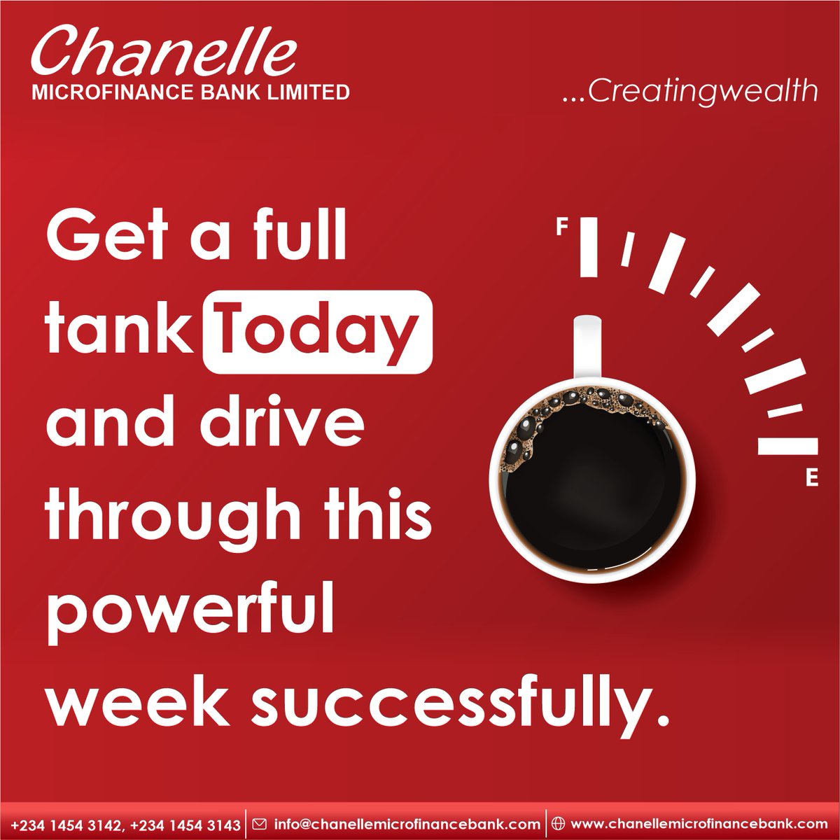 Chanelle_MFB's tweet photo. The bad news is time flies. The good news is you're the pilot, so be great and fly ahead of time.
Please do not disclose your PIN, password, OTP, or other personal banking details to anyone as Chanelle MFB will not ask for these details.
#powerfulmonday #newweek #besuccesful https://t.co/iLn2cP71sB