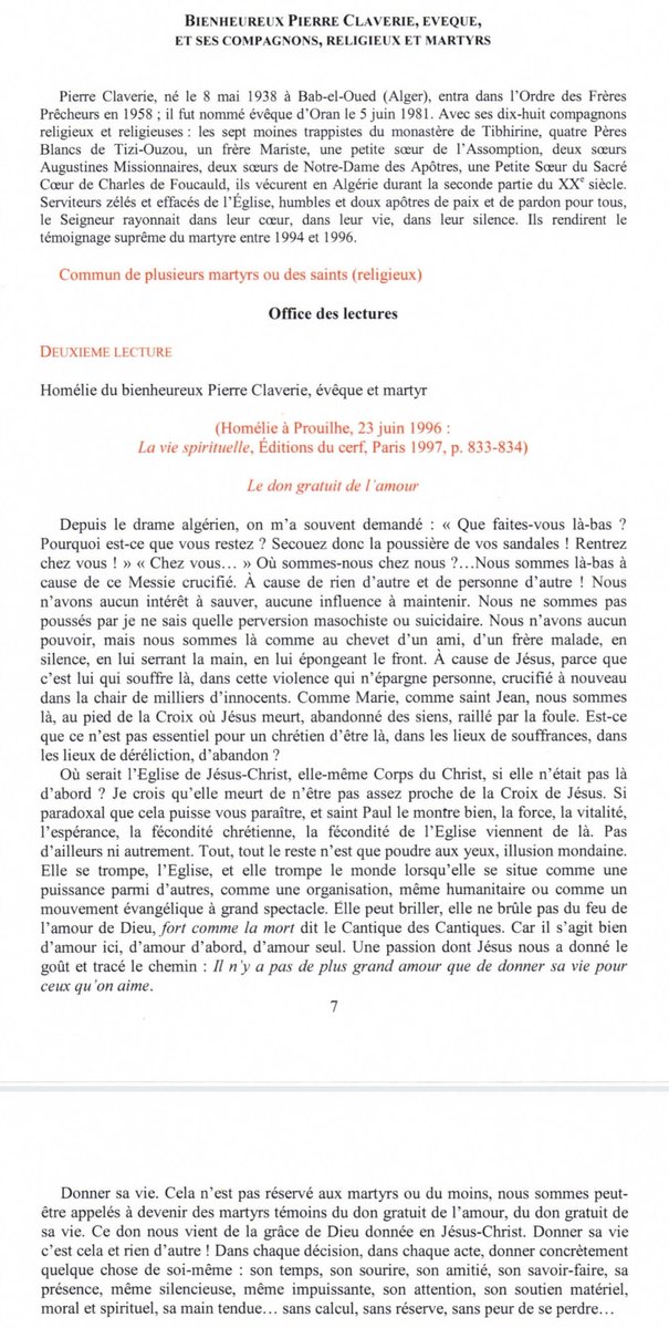 broderbenjOP's tweet photo. Joyeuse fête de mon frère Pierre Claverie OP et ses co:

"Elle se trompe, l’Église, et elle trompe le monde, lorsqu’elle se situe comme une puissance parmi d’autres, comme une organisation humanitaire ou comme un mouvement évangélique à grand spectacle."

https://t.co/7jmIhkdppt https://t.co/p0nVcNuAVr
