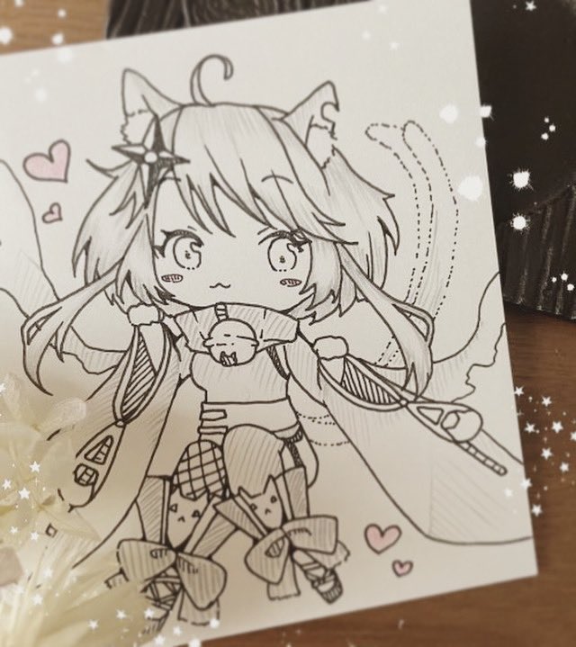 お手紙自慢🐾あやめさんからいただいたお手紙! 夜永、魔女がみる夢の猫ちゃん、楽吉の子吉の3キャラファンアートをあやめさんテイストで描いて下さっていて、もうかわいくてかわいくて…!!何度も眺めています☺️ありがとうございました!