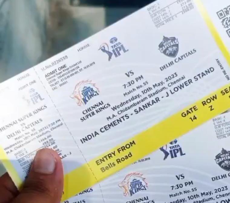 foodlab121's tweet photo. I J K Lower Tickets available 

7000/- Each 

DM if you are only interested 

#cskvsdc #cskvsdctickets #IPL2023 https://t.co/022l9RA1fu