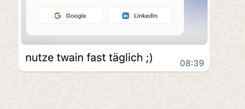 mo_chahin1's tweet photo. “I use Twain almost daily ;)” - Thank you for fueling our obsession with finding product-market fit ❤️ https://t.co/h8ocIAP1oQ