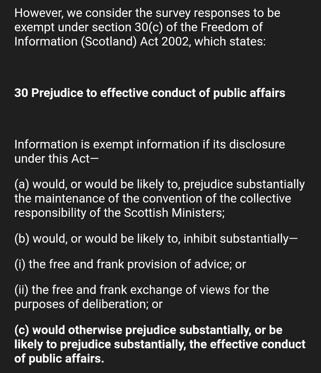 Received reply to FOI request for info regarding the reinstatement of all coursework to <a href="/sqanews/">SQA</a> courses.
Four pdfs in various states of redaction, outlining discussions within SQA, but no survey returns as Section 30 exemptions have been applied.
Make of that what you will.
