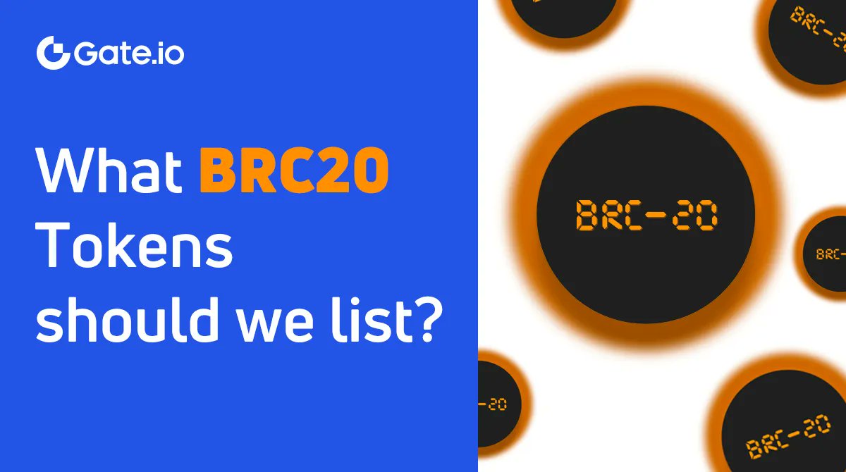 Gate's tweet image. 👀What #BRC20 tokens should we list?
Comment below &amp;amp; win your first #BRC20 token reward - $ORDI

🎁5 winners * each 1 $ORDI 🎁
To enter:
1⃣ Follow @gate_io
2⃣Like, RT, Tag 3 friends
3⃣Recommend #BRC20 tokens with #GateioBRC20 hashtag below

End at 10 AM, May 11 UTC