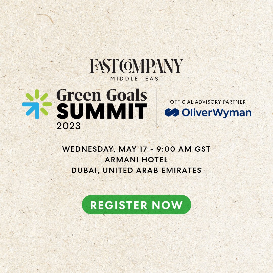 Johnny Ayoub, Partner and Head of Climate & Sustainability for India, Middle East and Africa, @OliverWyman will present the keynote on Nurturing Natural Capital at the #GreenGoalsSummit on May 17 in Dubai.

REGISTER TODAY: bit.ly/3NPWAj6

#OWClimate