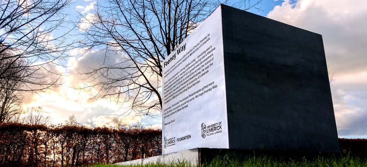 My former colleagues at the University of Limerick Foundation just shared this stunning photo of Feeney Way. #ChuckFeeney #Inspiring #Philanthropy #HarveyDuthie #BelmontFundraising @UofLFoundation @UL @BelmontFund