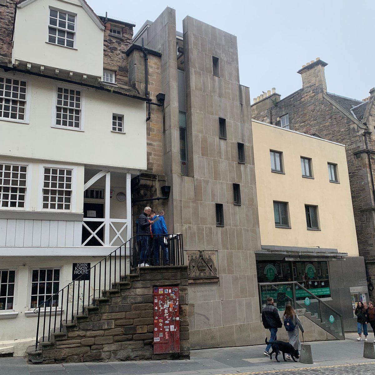SChurchesTrust's tweet photo. The Moray-Knox church once occupied the spot next to John Knox's house in the Royal Mile, Edinburgh. It was demolished in the 60s and few photographs remain. Another #LostChurch. https://t.co/j8HLZzTqfr