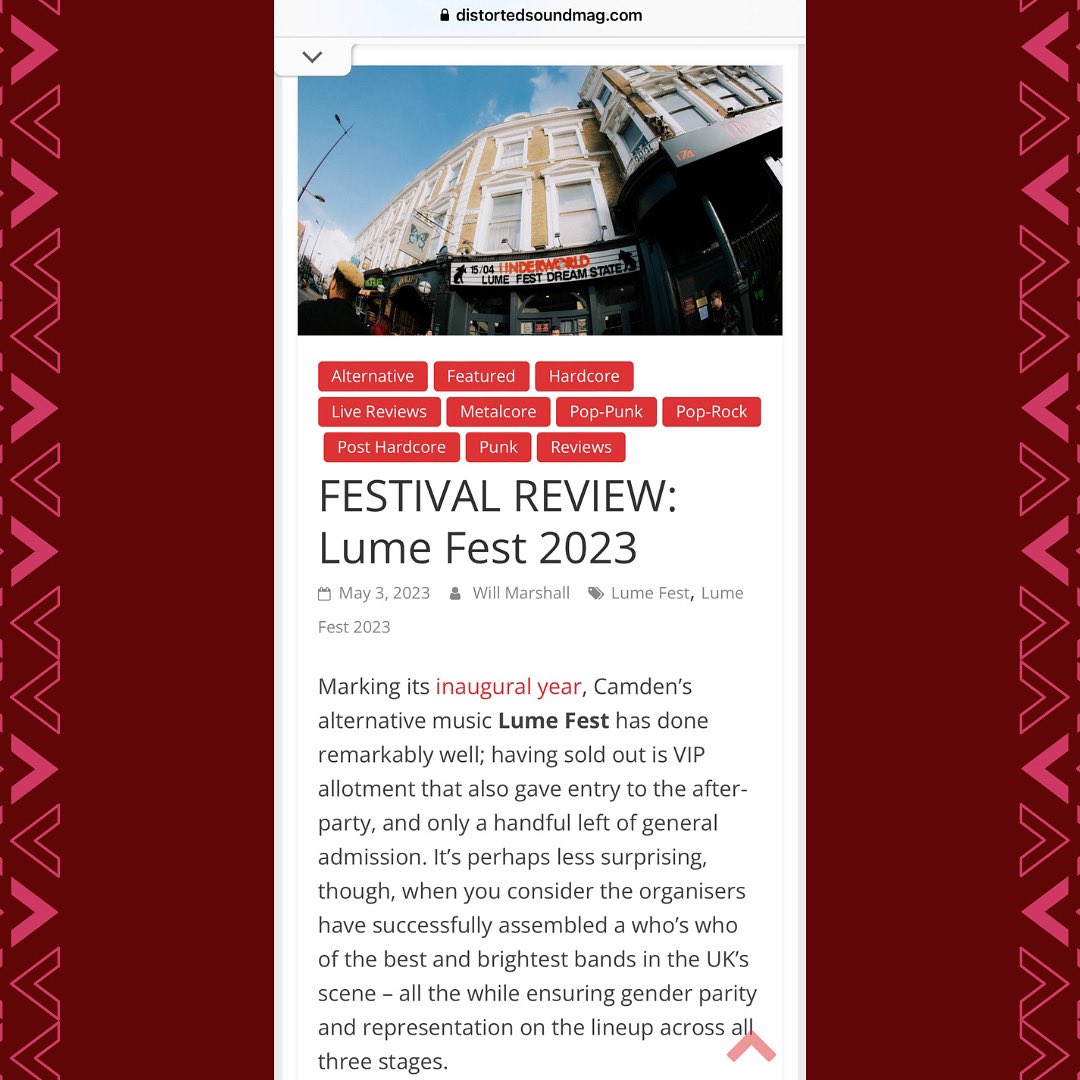 lumefestuk's tweet photo. Read the full @Distorted_Mag review and band ratings at https://t.co/hH8OdvDroO 🧡 https://t.co/COeU4FR8cW