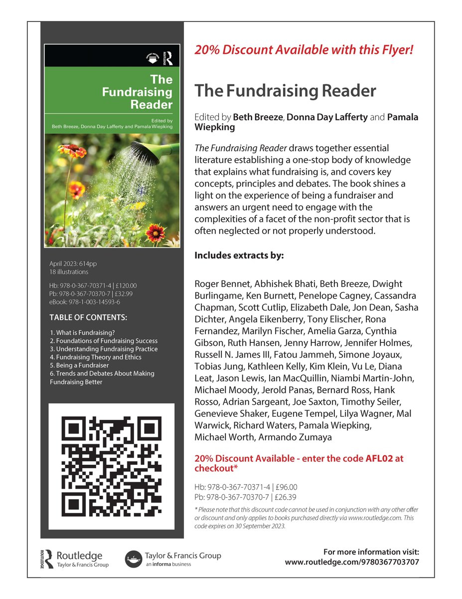 Dr. Pamala Wiepking (@pamalawi) on Twitter photo 📚 Over the past three years, I got to read so many great texts on fundraising! Under the leadership of <a href="/UKCPhilanthropy/">Beth Breeze</a>, we composed The Fundraising Reader, 88 seminal texts covering everything anyone ever wants to know about fundraising - and more. routledge.com/The-Fundraisin… 📚 Over the past three years, I got to read so many great texts on fundraising! Under the leadership of <a href="/UKCPhilanthropy/">Beth Breeze</a>, we composed The Fundraising Reader, 88 seminal texts covering everything anyone ever wants to know about fundraising - and more. routledge.com/The-Fundraisin…
