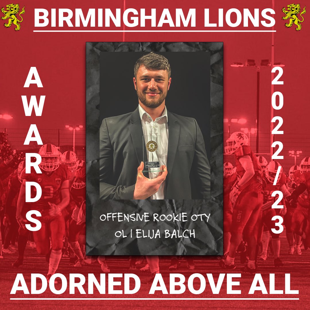We’ve had some amazing potential come out of our rookie class this year, on both sides of the ball. But the pair that stood out the most and really embodied what it is to be a birmingham lion are these two. Congratulations to this years Rookies of The Year 🎉🎉