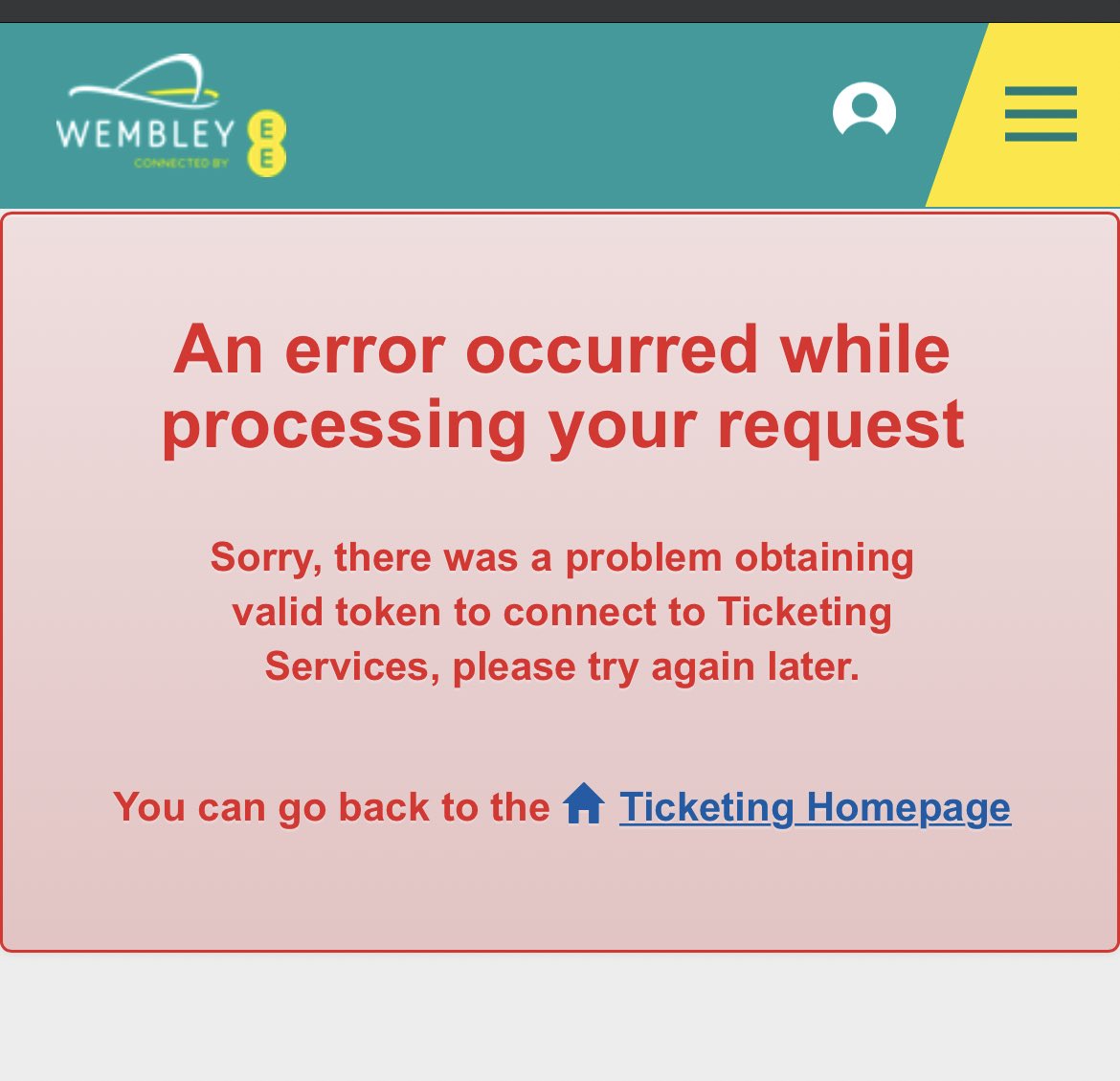 Spireiteswrite's tweet photo. Hey @wembleystadium,

You’re Website is Terrible! 

Thanks, Everyone. #Spireites https://t.co/LXsIlrIkDQ