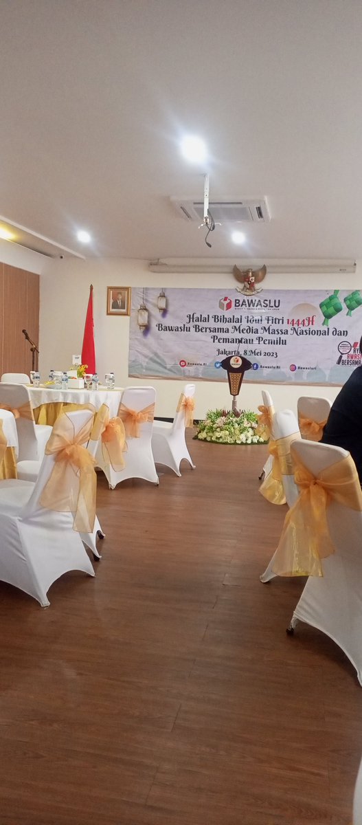 Halal Bi Halal Idul Fitri 1444 H bersama Bawaslu RI dan Pemantau Pemilu di sekretariat Bawaslu RI lt. V Jakarta.