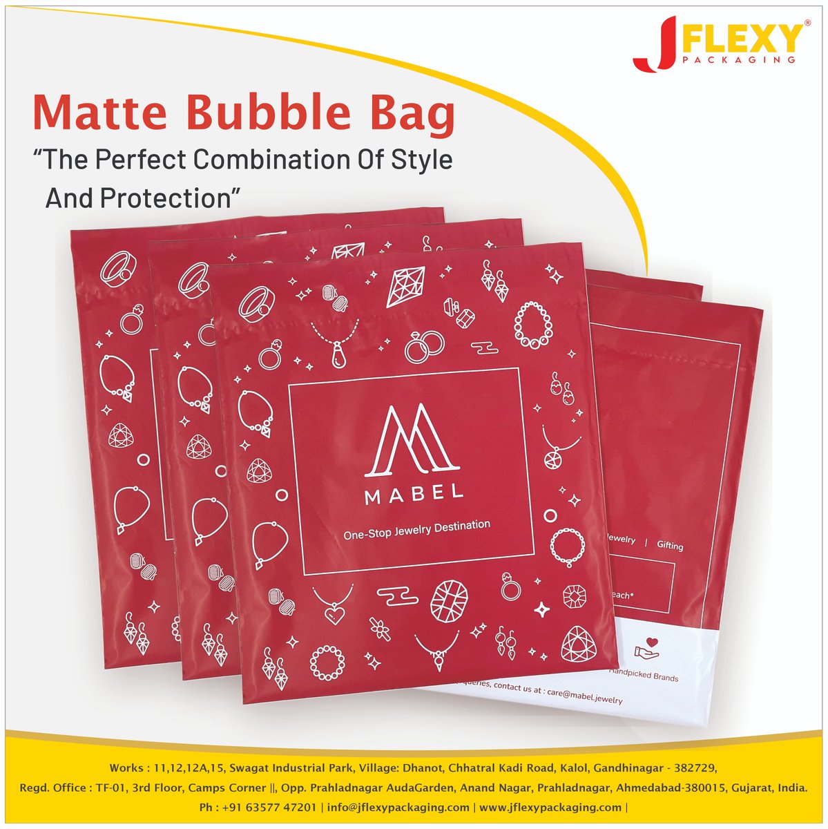 JflexyPackaging's tweet photo. Matte Bubble Bags The Perfect Combination of style and protection.
#jflexypackaging #bubblebags #ecommerce #packagingideas #smallbusiness #marketing #packaging #india #ahmedabad #printing #designbags #bubble https://t.co/N4agB09OIs