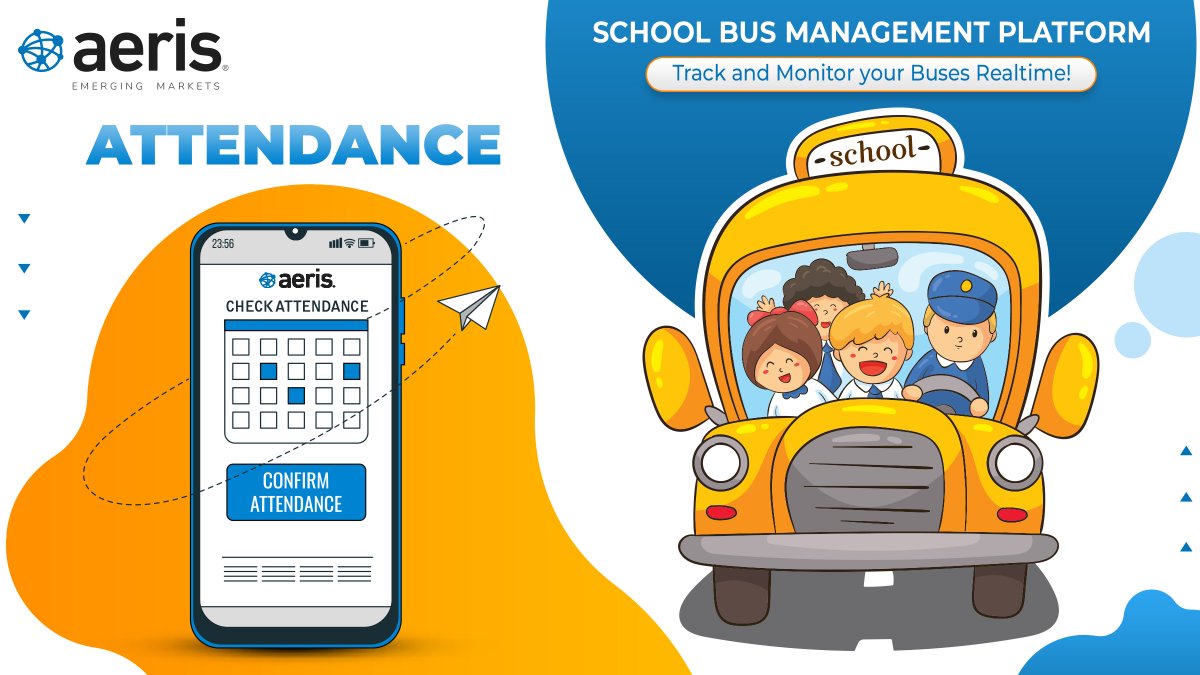You can keep track of your child's attendance with the Aeris IoT-based School Bus Management System. Our mobile app captures boarding and deboarding information, allowing parents to access accurate attendance records at any time.

#SchoolBusManagement #BusManagement #Software