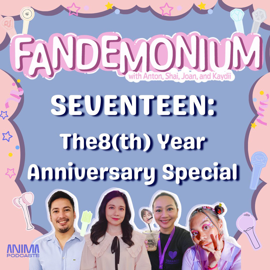 ANIMApods's tweet photo. Carats! Before the 8th anniversary of SEVENTEEN, let's look back at their humble beginnings to their journey of becoming the world class act that they are today.

Kaydii sits down with fellow Carats, Mara and Miel of Fanfair Management in this episode: https://t.co/cSnsBK4AYS https://t.co/7djXcYmxet